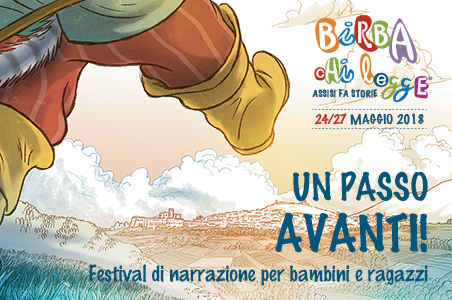 Manifesto di Assisi fa storie, festival di narrazione per bambini e ragazzi. Edizione 2018
