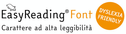 Logo EasyReading, font ad alta leggibilità Dyslexia Friendly