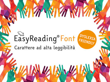 EasyReading Font Logo. Il carattere tipografico che supera le barriere di lettura