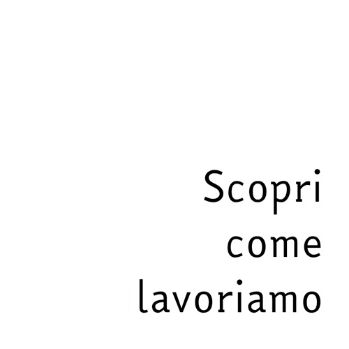 Scopri come lavoriamo